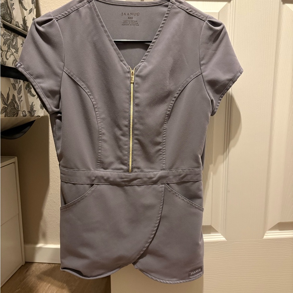 Jaanuu Charcoal Zip-Front Top